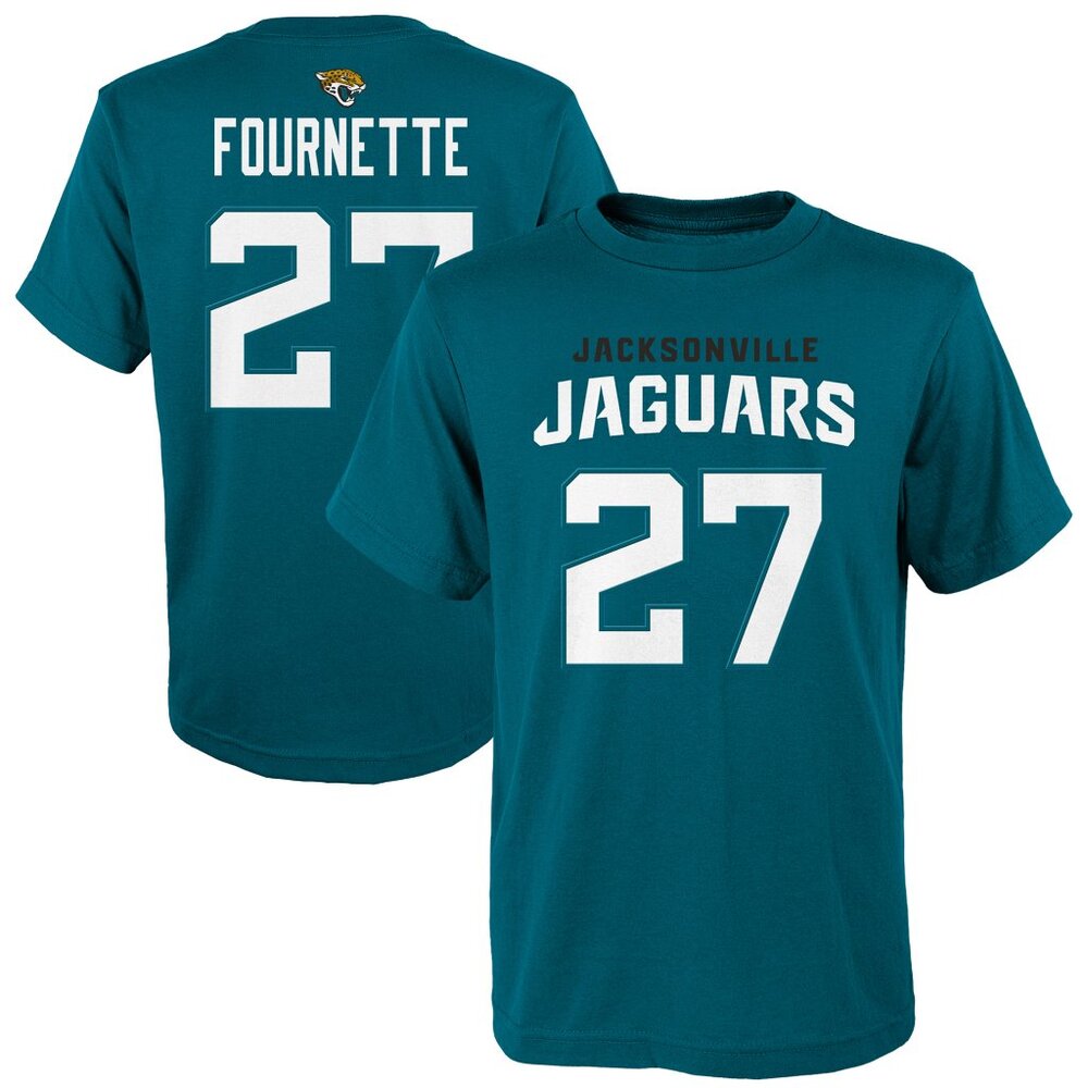 Leonard Fournette Jacksonville Jaguars‎ Youth L 14/16 T-Shirt Mainliner Teal New